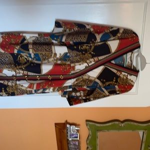 Dress with gold buttons